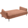 SCHLAFSOFA Chenille Rostfarben  - Rostfarben/Schwarz, KONVENTIONELL, Textil/Metall (228/75/98cm) - Carryhome