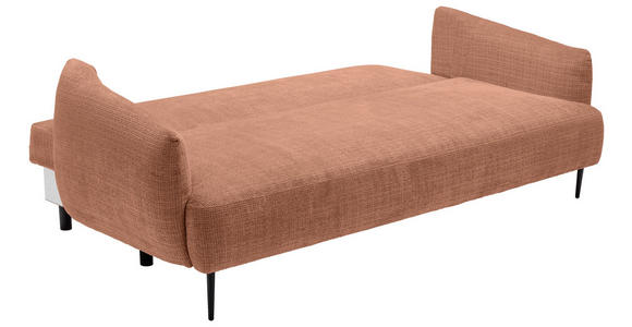 SCHLAFSOFA Chenille Rostfarben - Rostfarben/Schwarz, KONVENTIONELL, Textil/Metall (228/75/98cm) - Carryhome