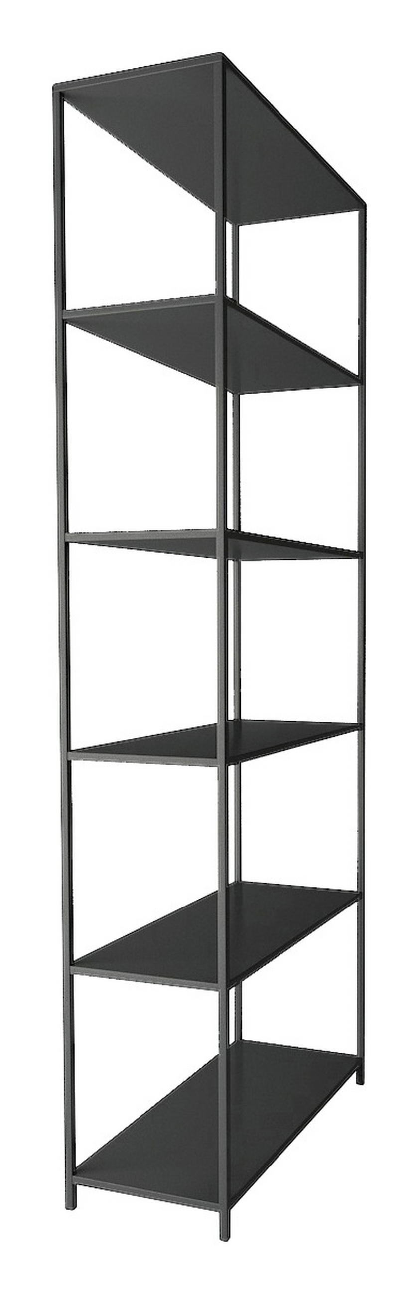 REGAL Schwarz  - Schwarz, Trend, Metall (69,5/185/30cm) - MID.YOU