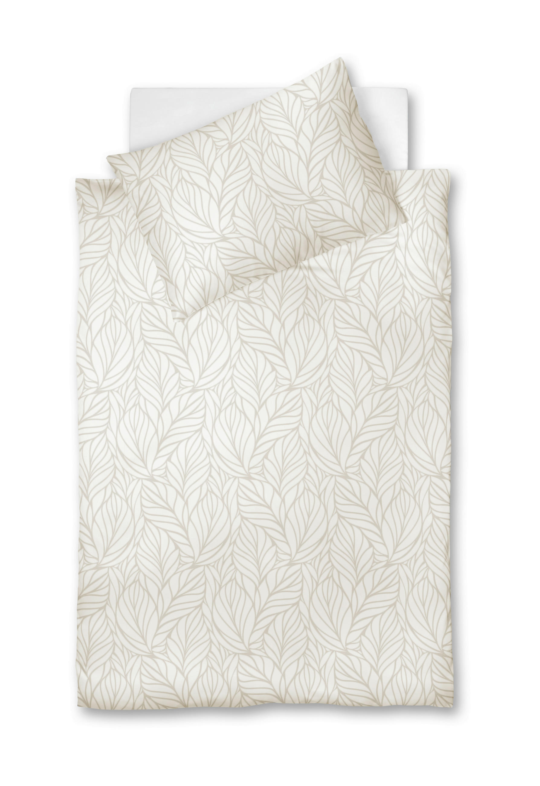 POSTELJNINA OPAL 200/200 cm damast krem barve  - krem barve, Konvencionalno, tekstil (200/200cm) - Fleuresse