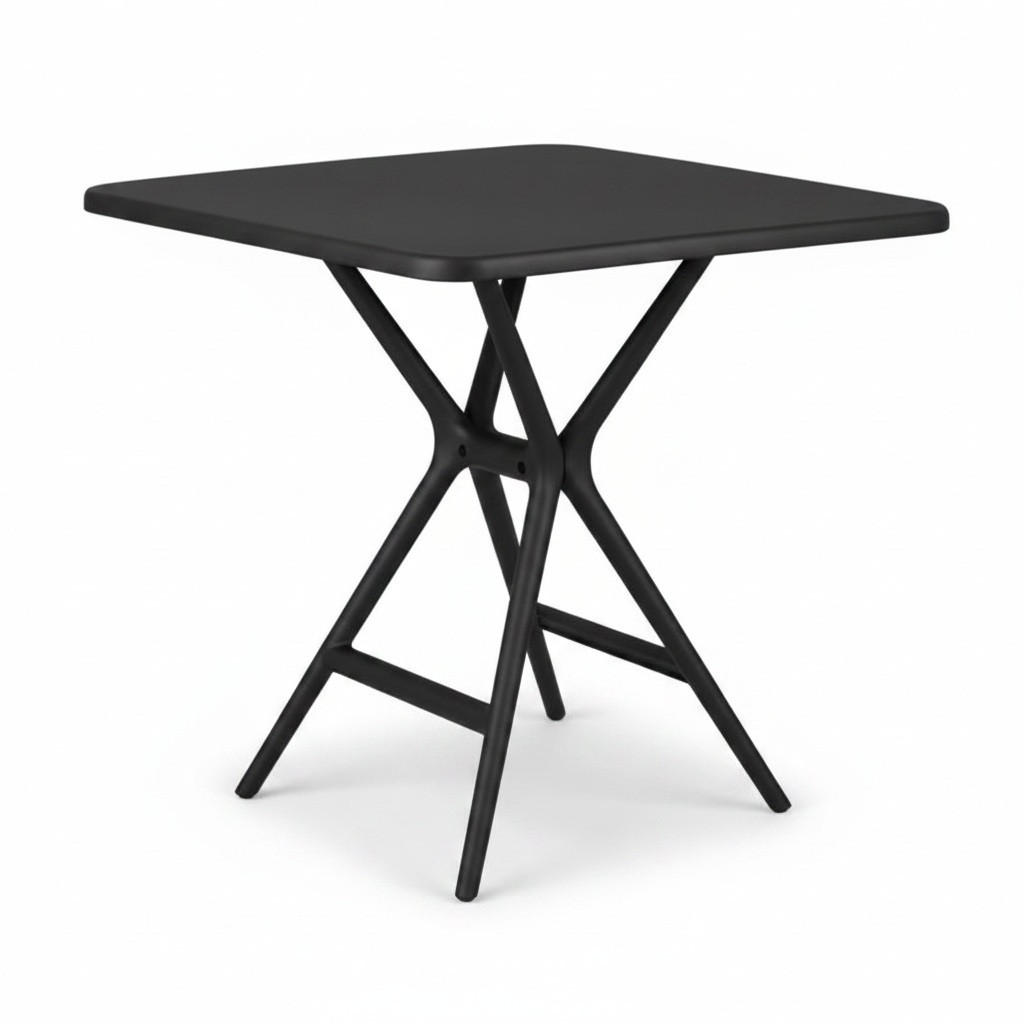 ESSTISCH 70/70/73 cm  Kunststoff quadratisch Schwarz  - Schwarz, Basics, Kunststoff (70/70/73cm) - Present Time