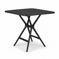 ESSTISCH 70/70/73 cm  Kunststoff quadratisch Schwarz  - Schwarz, Basics, Kunststoff (70/70/73cm) - Present Time