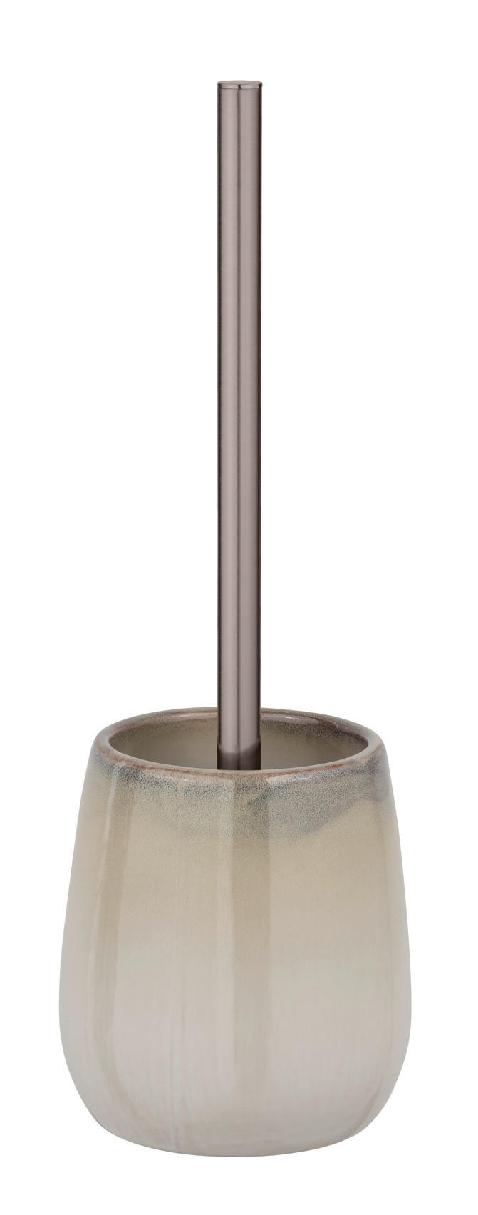 WC-BÜRSTENGARNITUR in Kunststoff  Kunststoff   - Chromfarben/Beige, KONVENTIONELL, Keramik/Kunststoff (13/40/13cm) - Schöner Wohnen