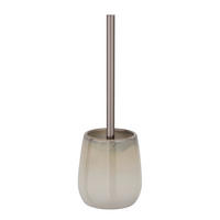 WC-BÜRSTENGARNITUR - Chromfarben/Beige, KONVENTIONELL, Keramik/Kunststoff (13/40/13cm) - Schöner Wohnen