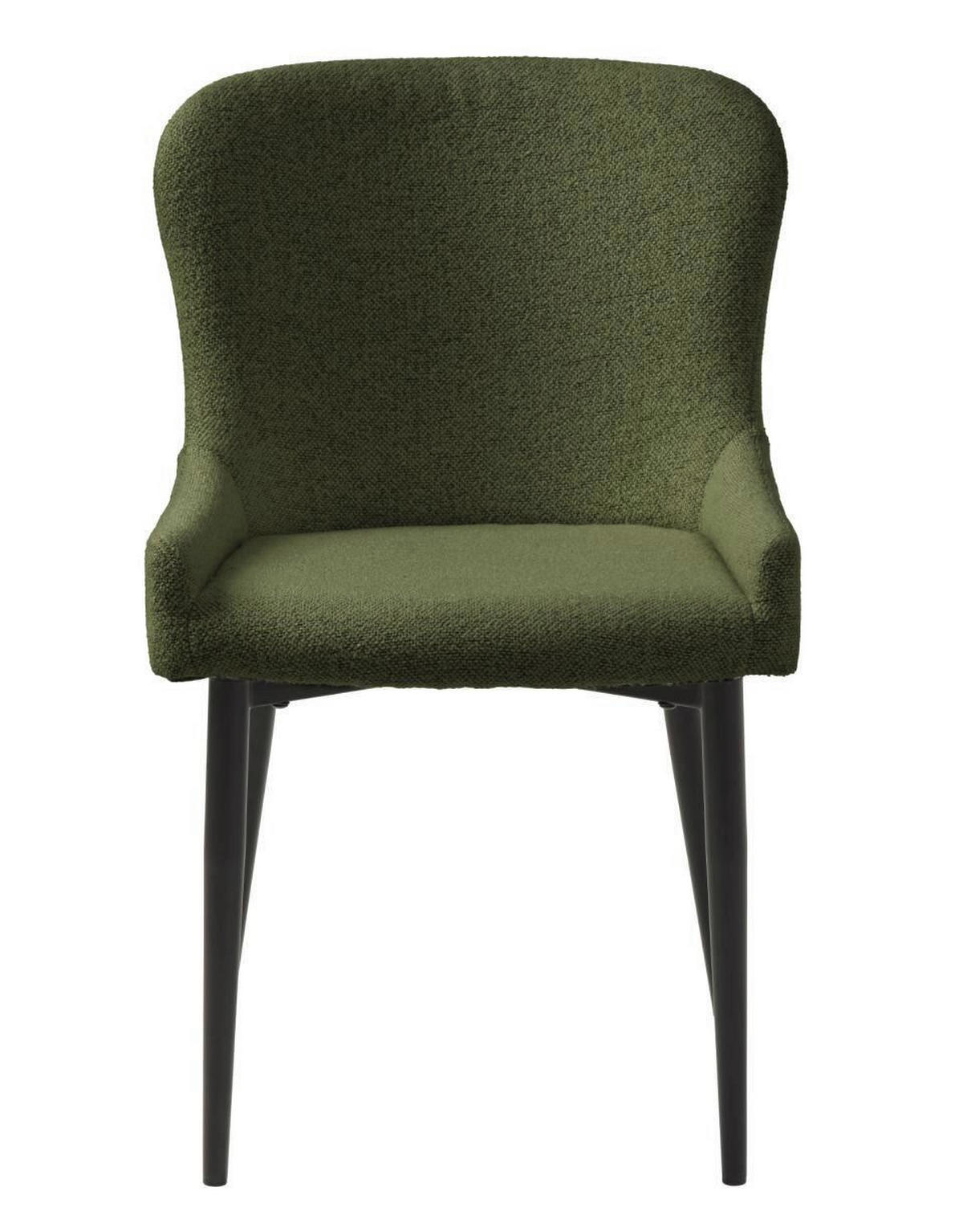 STOL 2 styck bouclé  - grön/svart, Modern, metall/textil (52/82/60cm) - Livetastic