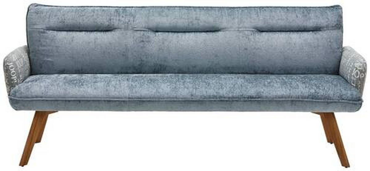 SITZBANK in Holz, Textil, Holzwerkstoff Eichefarben, Graublau  - Graublau/Eichefarben, Design, Holz/Holzwerkstoff (200/91/67cm) - Joop!