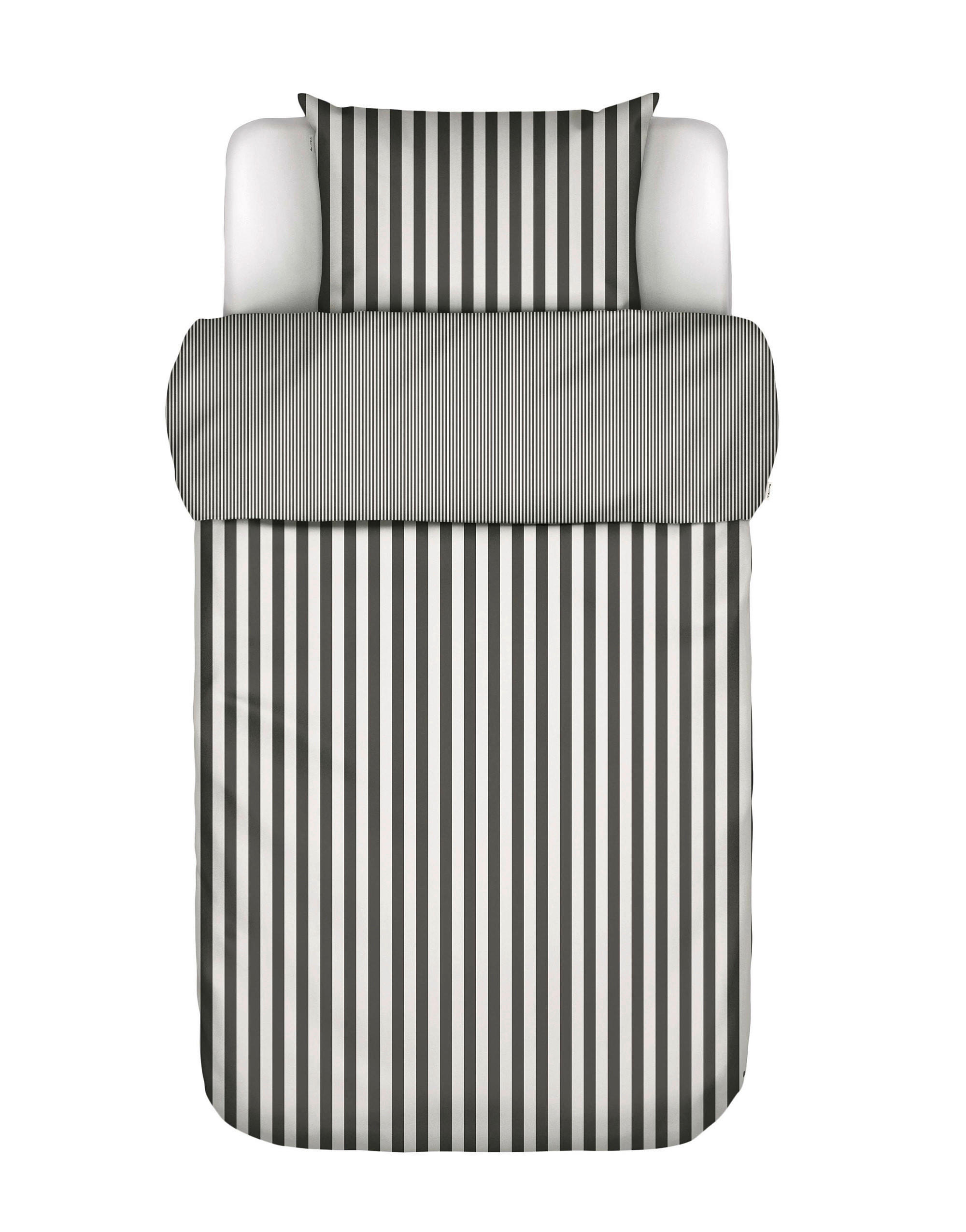 Marc O'Polo Bettwäsche Classic Stripe Grau 155x220 cm