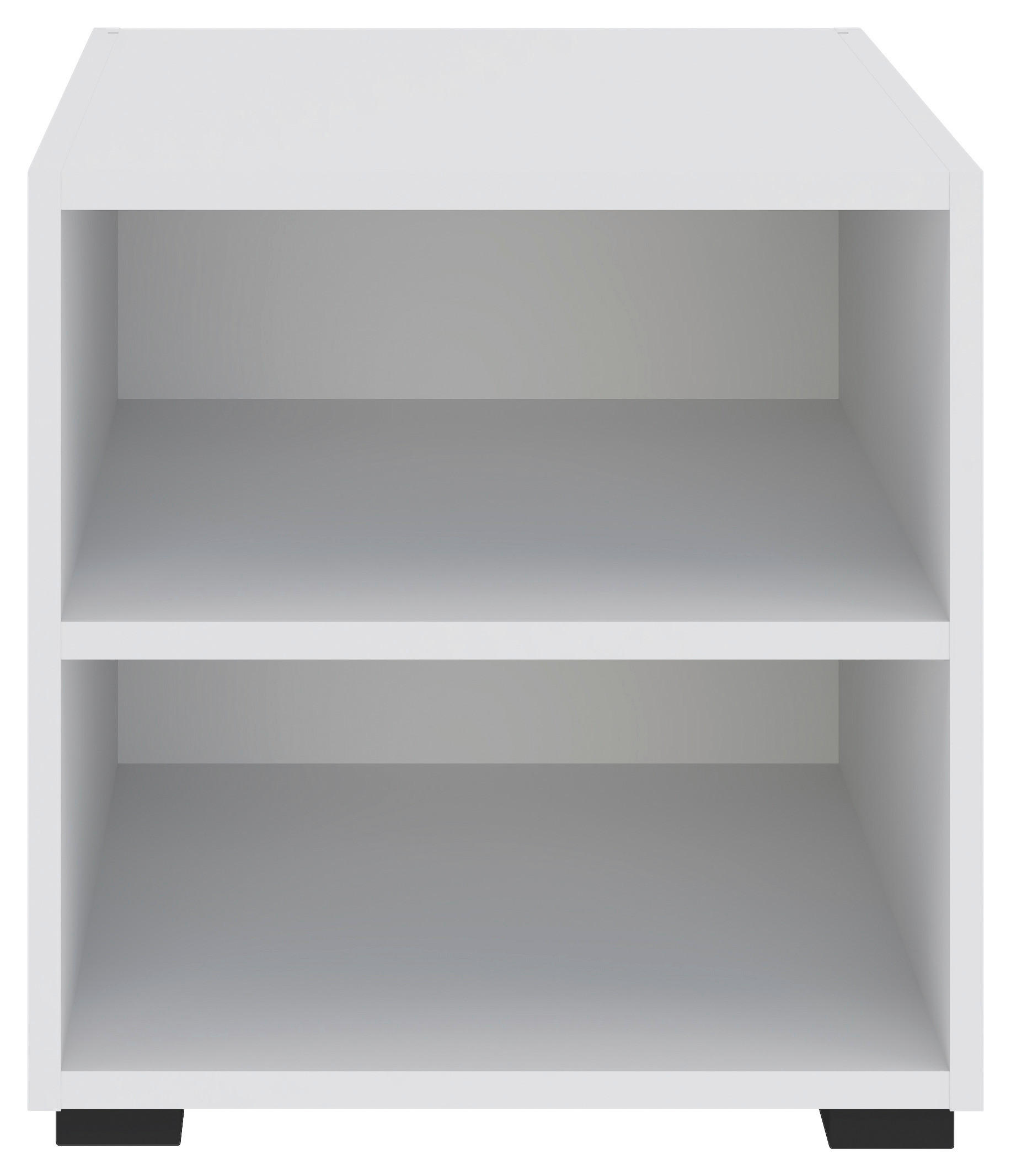 REGÁL, biela, 46/45/40 cm - čierna/biela, Konventionell, kompozitné drevo/plast (46/45/40cm) - Hom`in