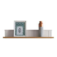 WANDBOARD Kiefer massiv Weiß  - Weiß, Design, Holz (100/18/16cm) - Livetastic