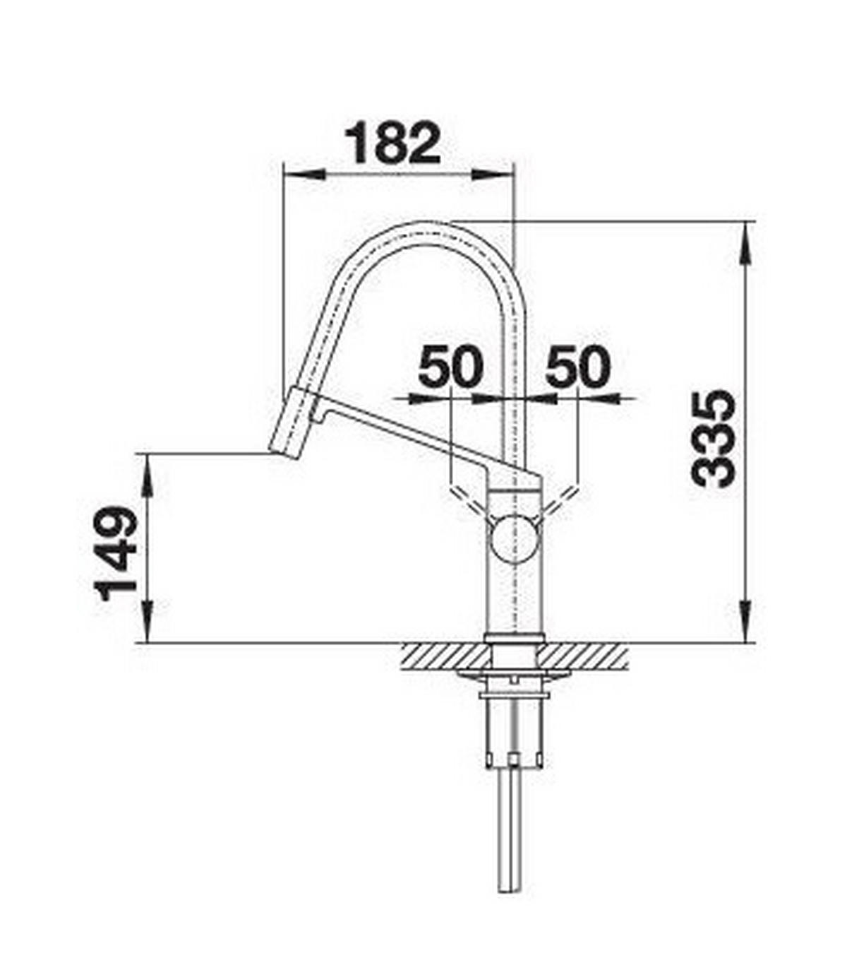KÜCHENARMATUR 524813  - Chromfarben/Gelb, Basics, Kunststoff/Metall (9,6/33,5/21,6cm) - Blanco
