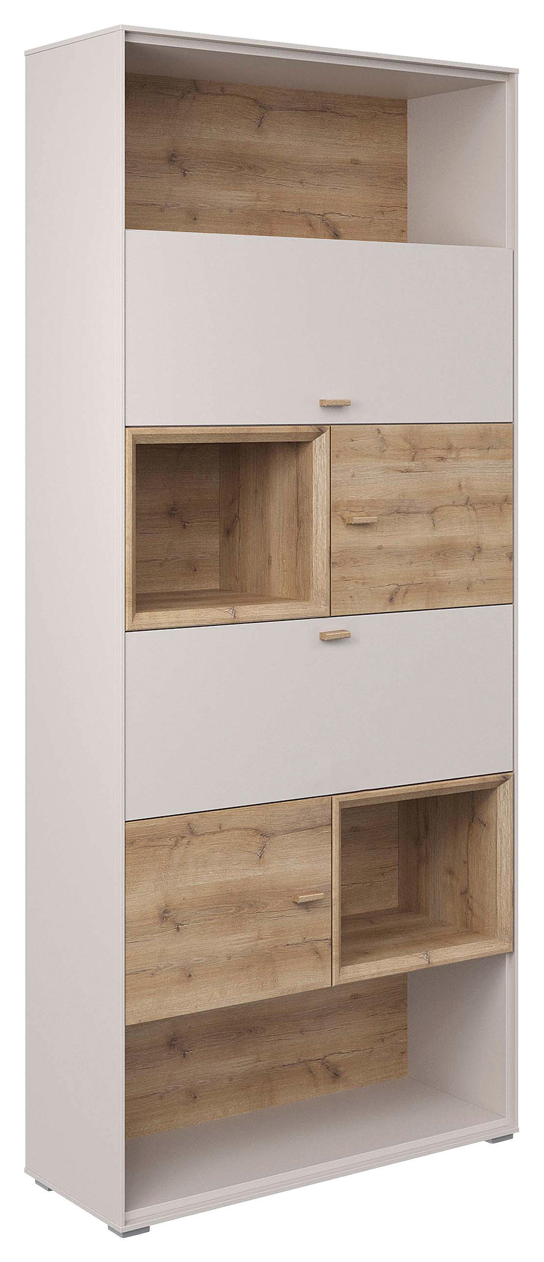 REGAL  90/214/38 cm Eichefarben, Sandfarben  - Sandfarben/Eichefarben, KONVENTIONELL, Holz/Holzwerkstoff (90/214/38cm) - Hom`in