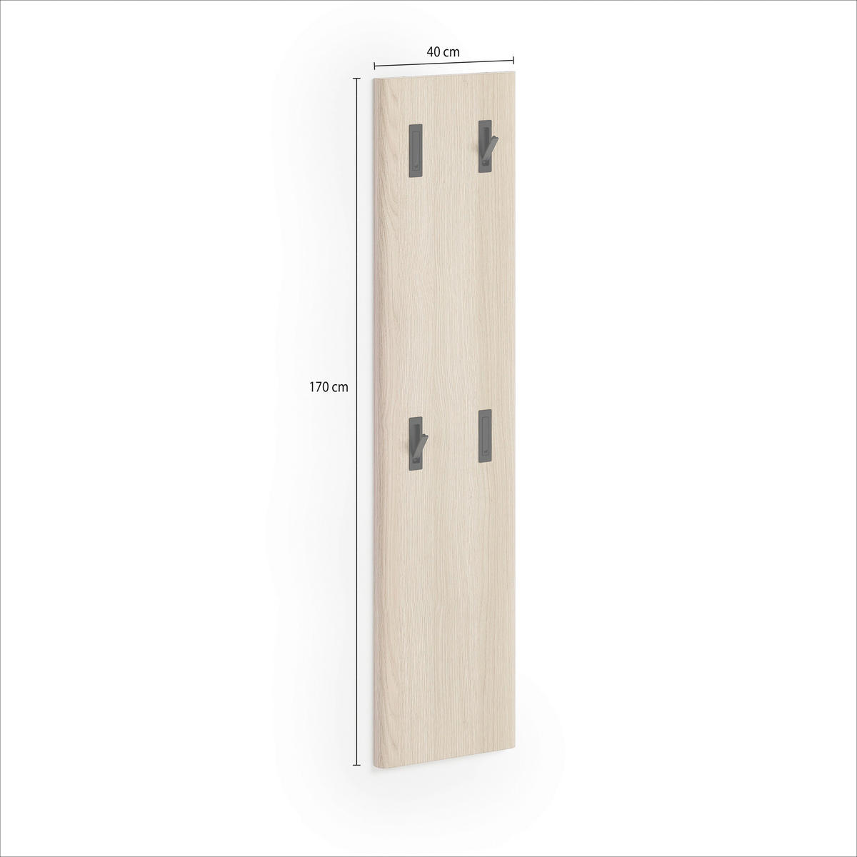 GARDEROBENPANEEL  in 40/170/3,7 cm  - Eiche Bianco, Design, Holzwerkstoff (40/170/3,7cm) - Voleo
