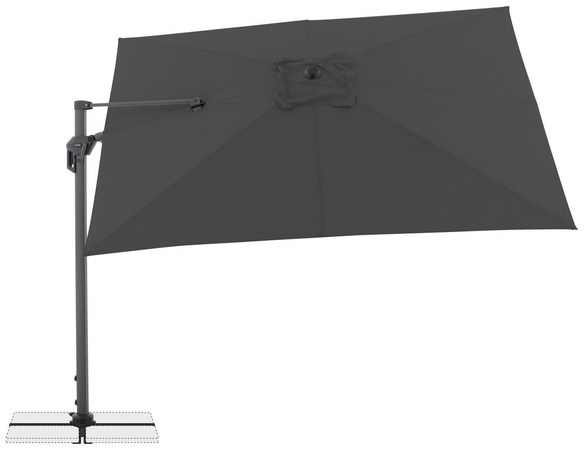 AMPELSCHIRM Anthrazit  - Anthrazit/Schwarz, Basics, Textil/Metall (310/210cm) - Doppler