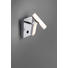LED-WANDLEUCHTE - Nickelfarben, Design, Metall (13,5/9/15cm) - Boxxx