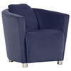 COCKTAILSESSEL Mikrofaser Blau    - Chromfarben/Blau, Design, Kunststoff/Textil (72/72/85cm)