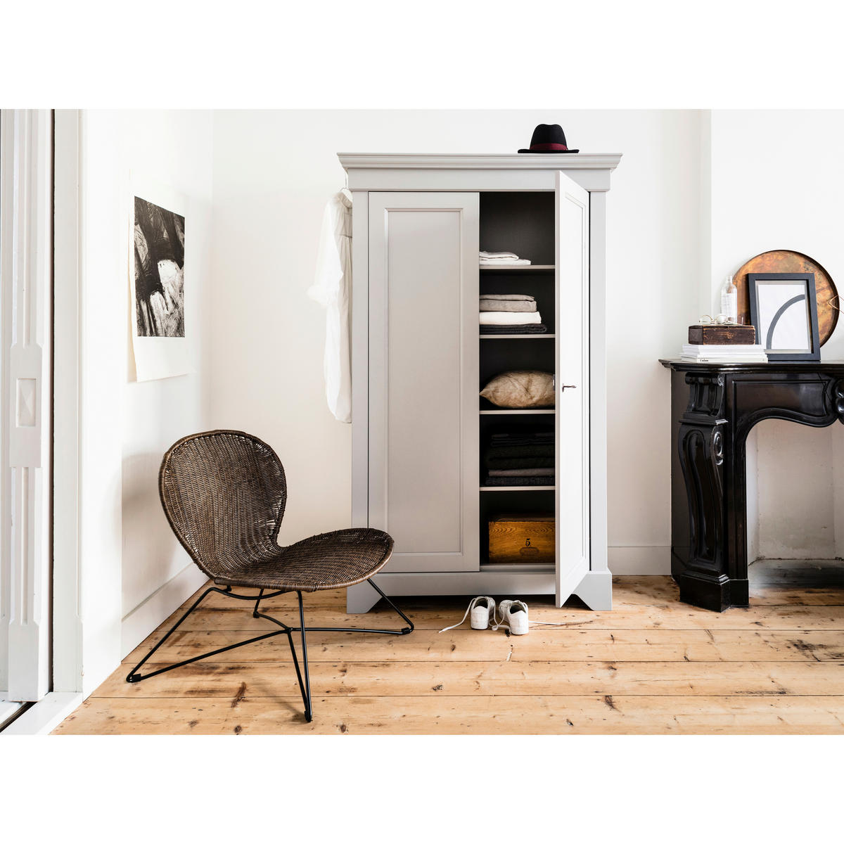 KOMMODE Isabel  in 118/191/47 cm  - Grau, Design, Holz/Metall (118/191/47cm) - Livetastic