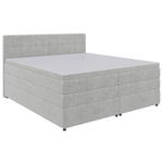 BOXSPRINGBETT 180/200 cm  in Hellgrau  - Hellgrau/Schwarz, KONVENTIONELL, Kunststoff/Textil (180/200cm) - Carryhome