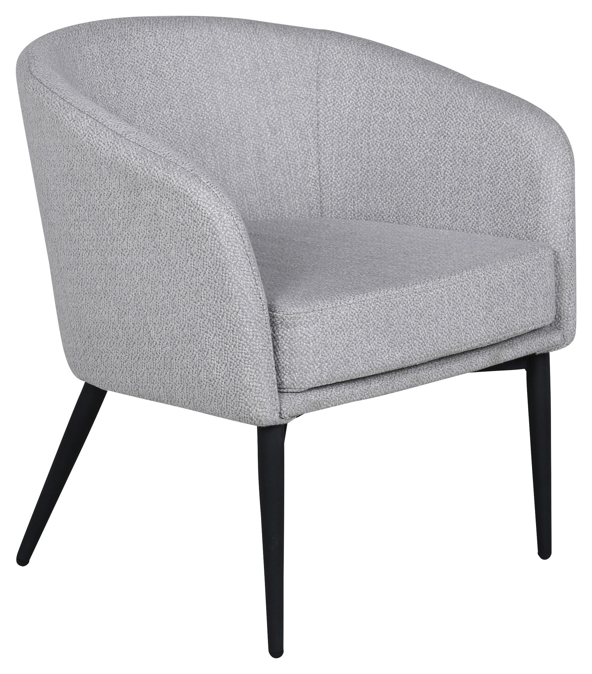 SESSEL in Textilgeflecht Grau, Schwarz  - Schwarz/Grau, Design, Textil/Metall (83/70/64cm) - Livetastic