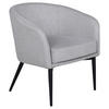 SESSEL in Textilgeflecht Grau, Schwarz  - Schwarz/Grau, Design, Textil/Metall (83/70/64cm) - Livetastic