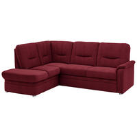 ECKSOFA  in Chenille Rot  185/235 cm  - Rot/Schwarz, KONVENTIONELL, Kunststoff/Textil (185/235cm) - Beldomo Comfort