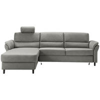 ECKSOFA in Lederlook Grau  - Schwarz/Grau, Modern, Holz/Textil (176/279cm) - Livetastic