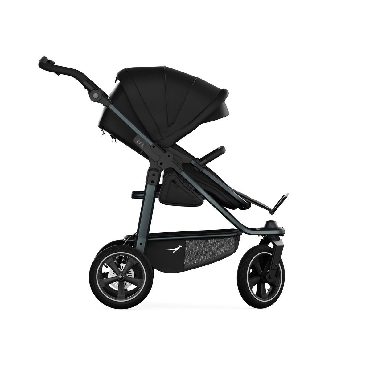 KOMBIKINDERWAGEN  mono3 2-in-1 Kombikinderwagen  schwarz  - Schwarz, Basics, Textil/Metall (57/111/120cm) - TFK