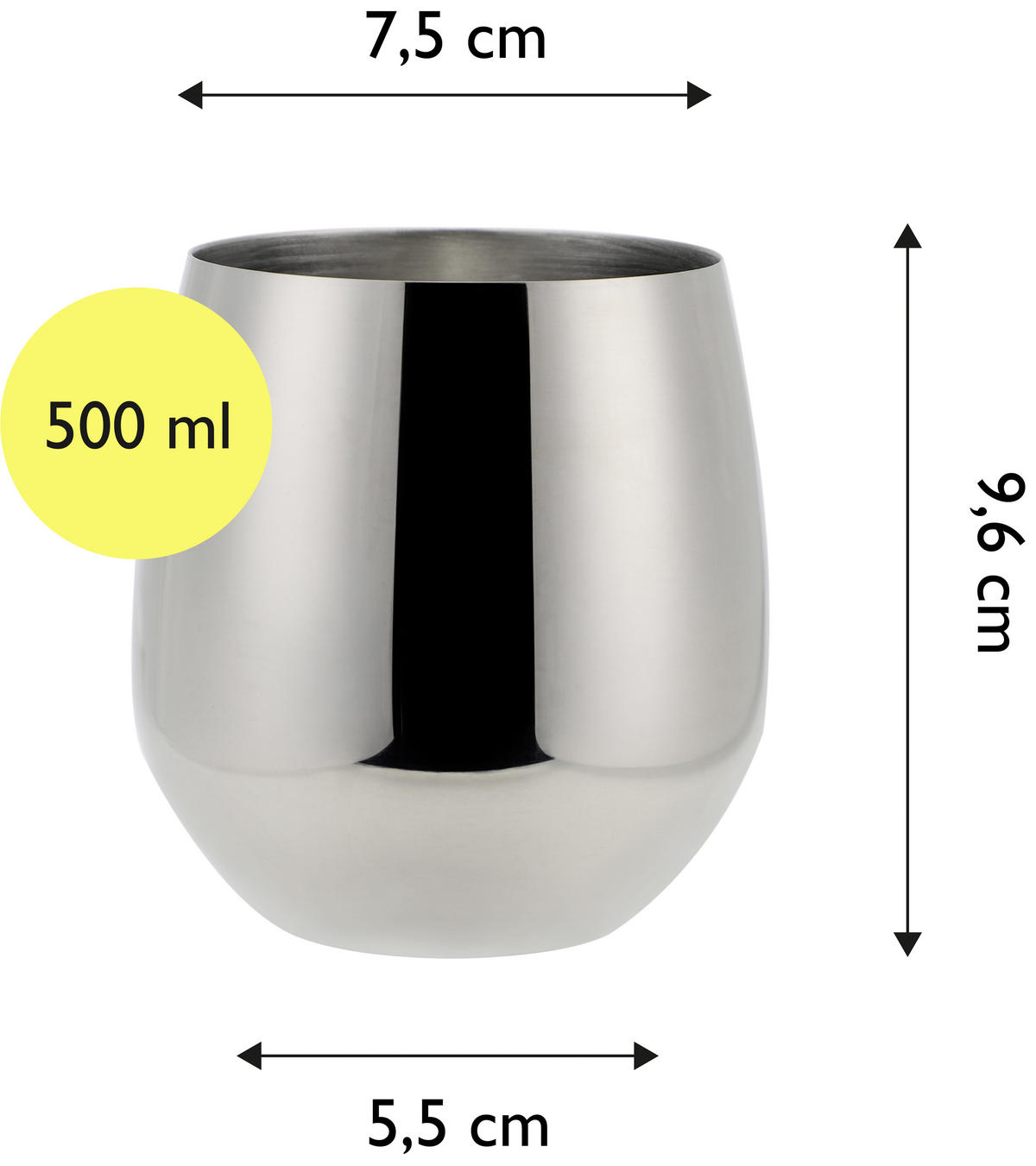 SET KOZARCEV - srebrne barve, Trend, kovina (9,6cm) - Echtwerk