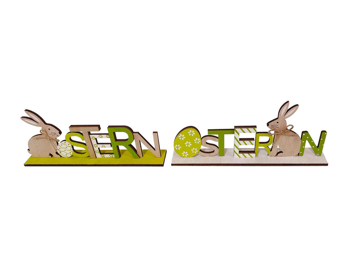 DEKOSCHRIFTZUG - Gelb/Grün, LIFESTYLE, Holz (24cm)