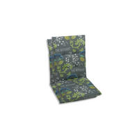 SESSELAUFLAGENSET Blume  - Blau/Grau, Basics, Textil (48/5/108cm)