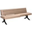 SITZBANK 220/87/70-86 cm  in Beige  - Beige/Schwarz, KONVENTIONELL, Textil/Metall (220/87/70-86cm) - Moderano