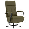 RELAXSESSEL in Leder Grün  - Schwarz/Grün, Design, Leder/Metall (76/112/83cm) - Beldomo Speed