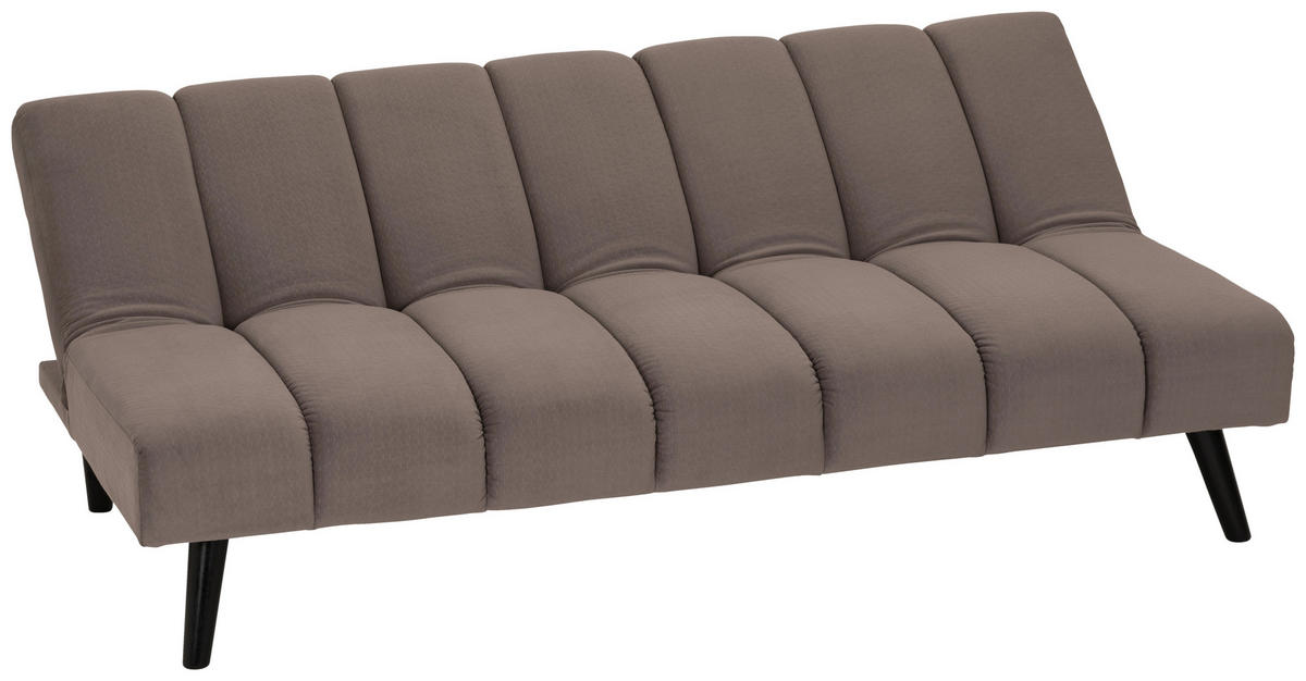 JUGEND- UND KINDERSOFA Flanell Braun  - Schwarz/Braun, MODERN, Holz/Textil (180/81/93cm) - P & B