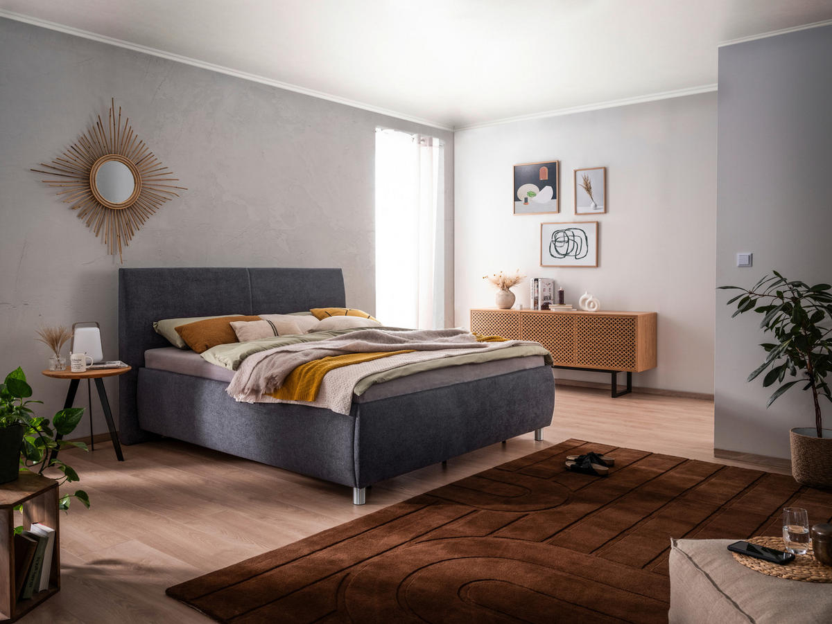 OBLAZINJENA POSTELJA   x  ,  - barve aluminija, Basics, les (180/200cm) - Esposa