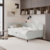 BOXBETT 90/200 cm  in Grau  - Grau, KONVENTIONELL, Textil (90/200cm) - P & B
