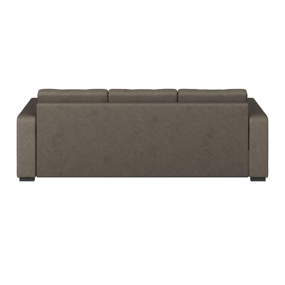 ECKSOFA TURIN Graubraun Mikrofaser, Struktur Rückenkissen, Bettkasten  - Graubraun/Schwarz, Trend, Textil/Metall (239/160cm) - MID.YOU