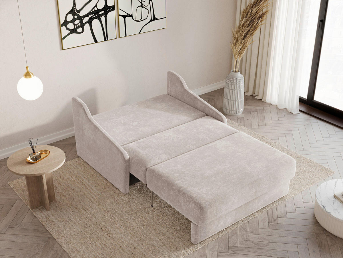 SCHLAFSOFA Beige  - Beige/Creme, Design, Kunststoff/Textil (136/86/113cm) - MID.YOU
