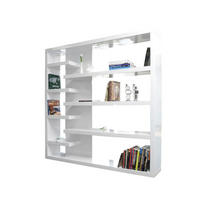 RAUMTEILER - Weiß Hochglanz, Design, Holzwerkstoff (200/200/35cm) - Livetastic