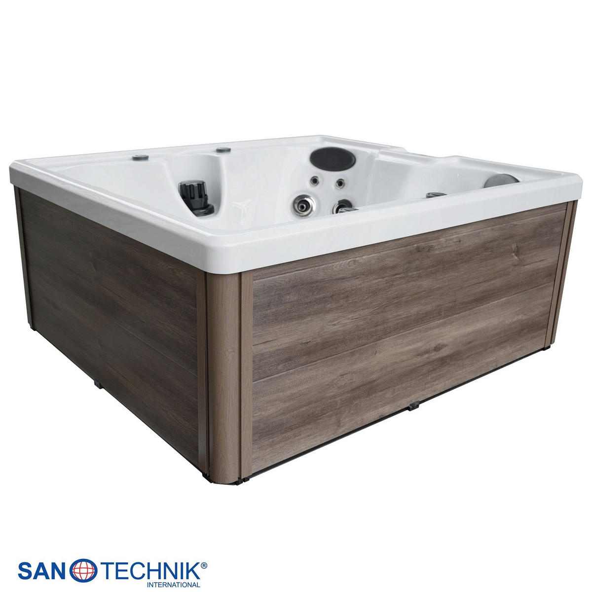 WHIRLPOOL Parma 180/160/76 cm  - Grauweiß, KONVENTIONELL, Kunststoff (180/160/76cm) - Sanotechnik