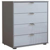 KOMMODE  in 60/70/43 cm  - Chromfarben/Schwarz, KONVENTIONELL, Glas/Holzwerkstoff (60/70/43cm) - Dieter Knoll
