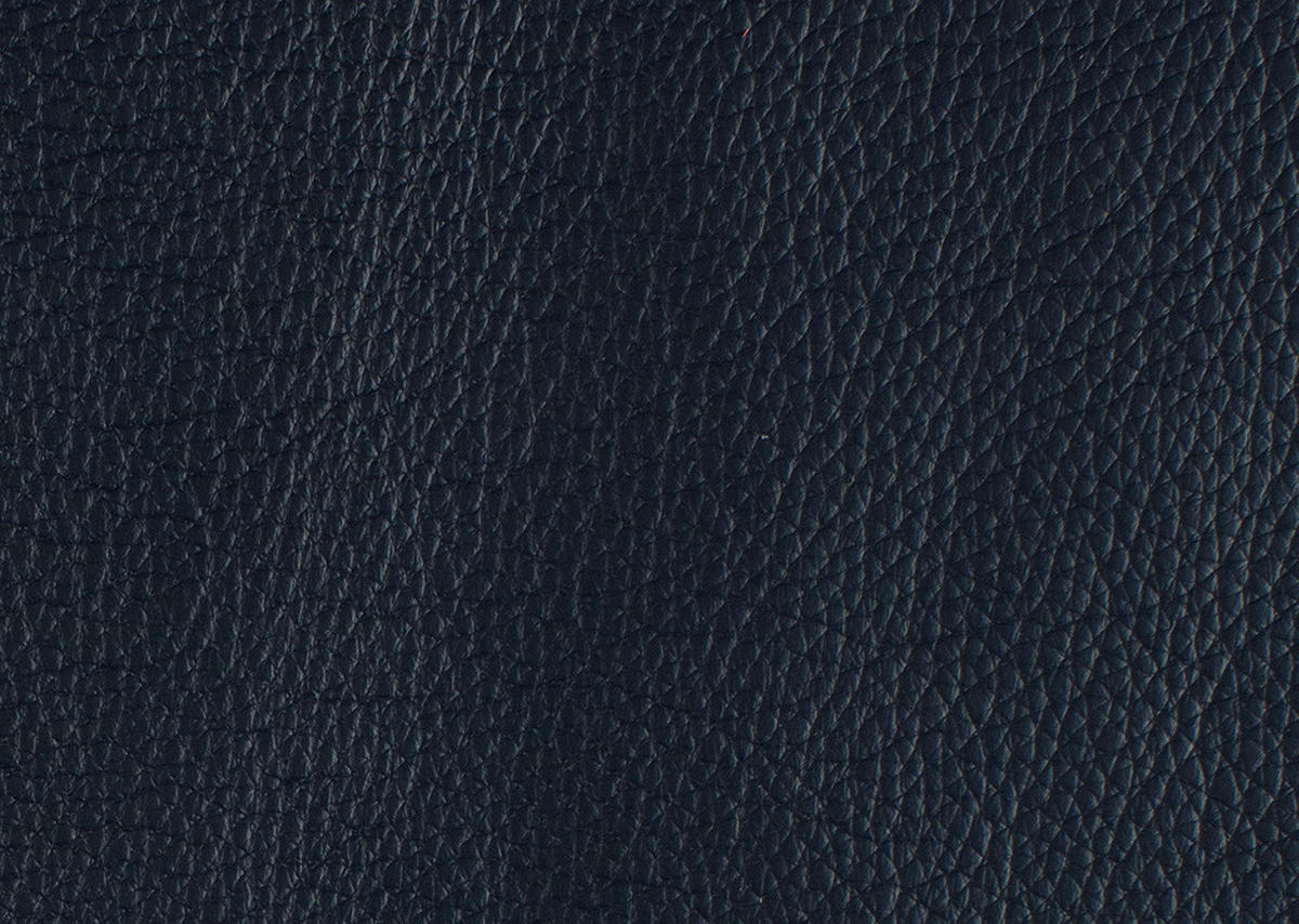 ECKSOFA in Echtleder Dunkelblau  - Schwarz/Dunkelblau, Design, Leder/Metall (193/328cm) - Dieter Knoll