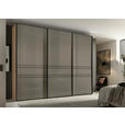 SCHWEBETÜRENSCHRANK 280/240/68 cm 3-türig Eiche Artisan, Mokka  - Graphitfarben/Eiche Artisan, Design, Glas/Holzwerkstoff (280/240/68cm) - Moderano