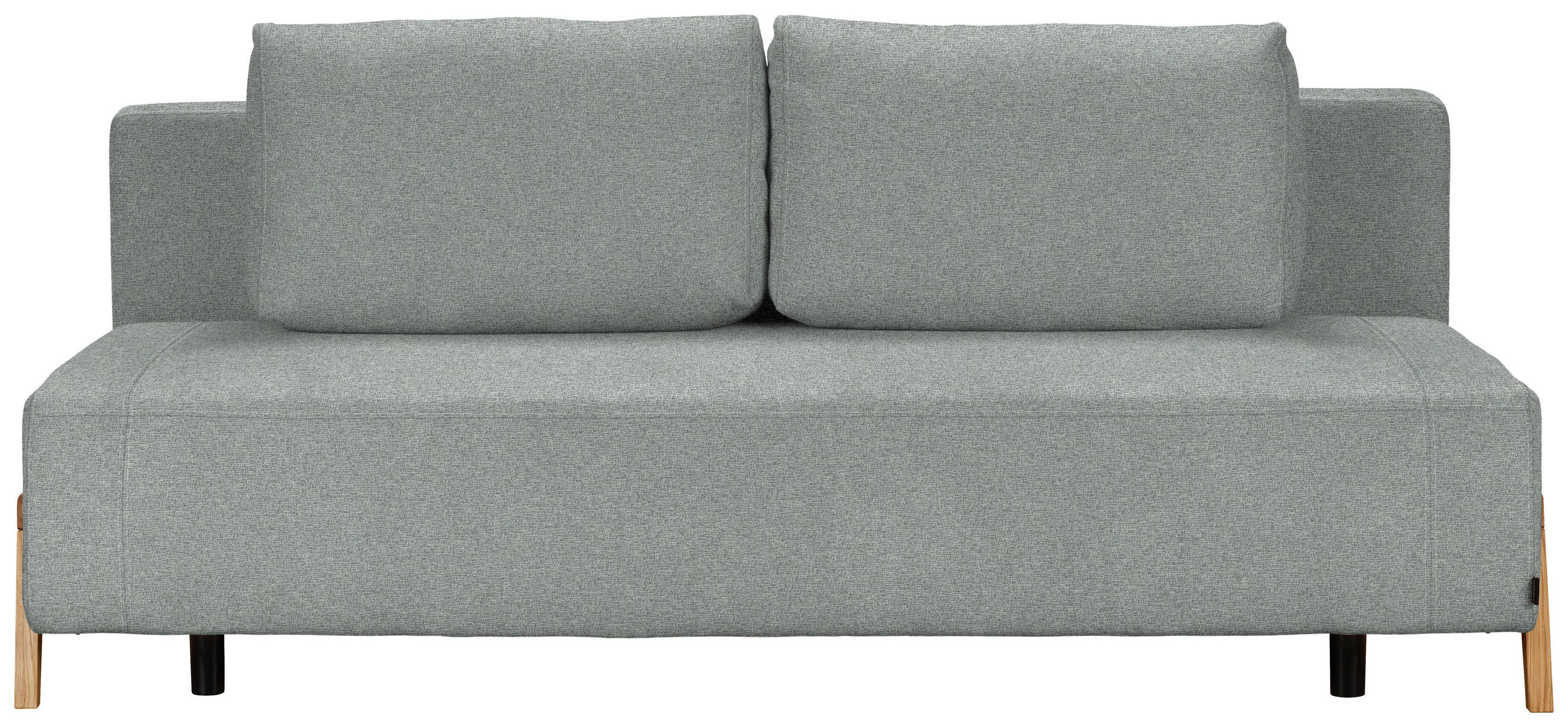 SCHLAFSOFA Chenille Grau  - Naturfarben/Grau, Design, Holz/Textil (211/88/102cm) - Niels Andersson