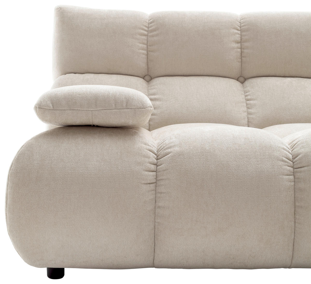 ECKSOFA  in Chenille Naturfarben  293/178 cm  - Schwarz/Naturfarben, Design, Kunststoff/Textil (293/178cm) - Pure Home Lifestyle