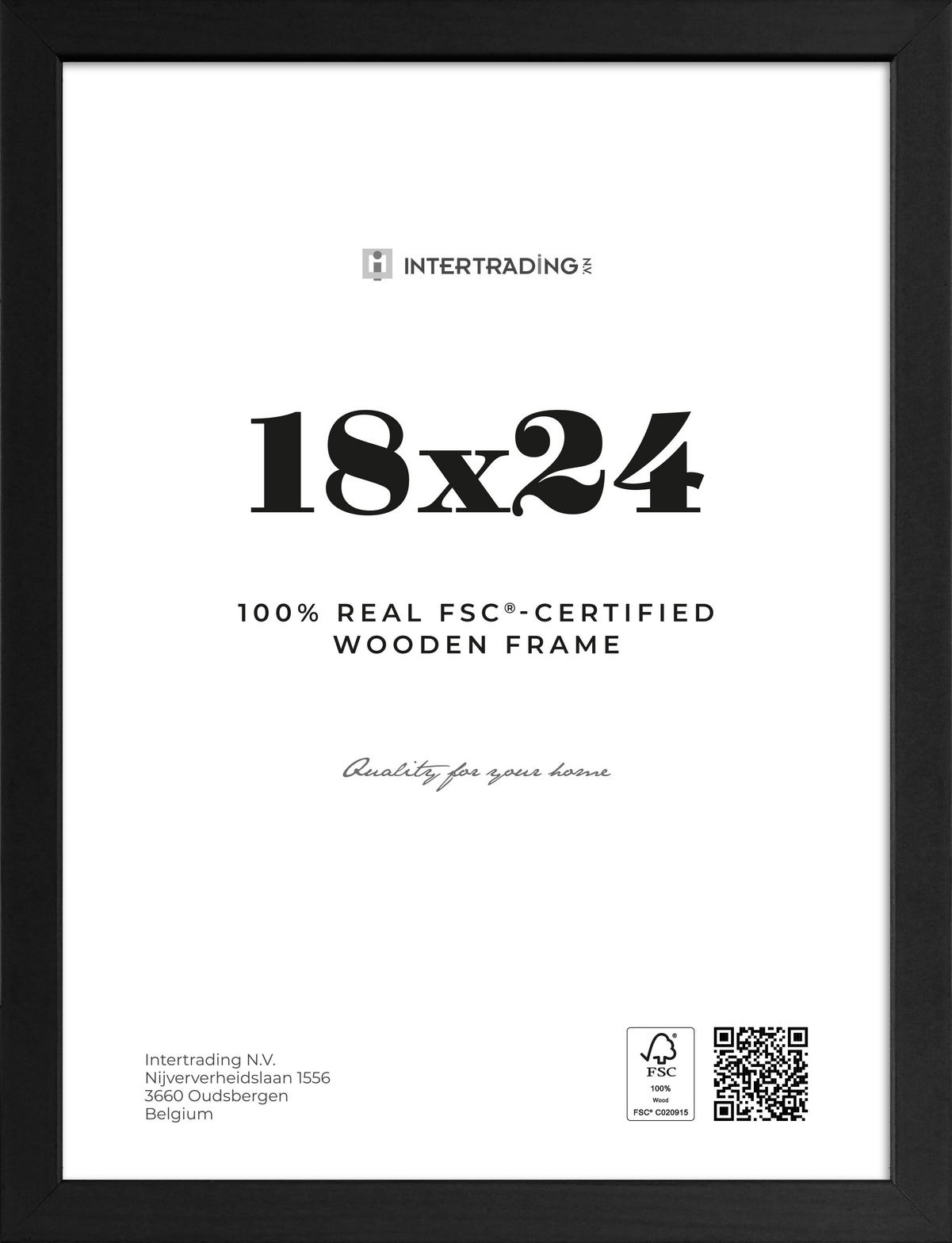 FOTORAM 25,7/19,7/1,2 cm  - svart, Basics, trä/glas (25,7/19,7/1,2cm)