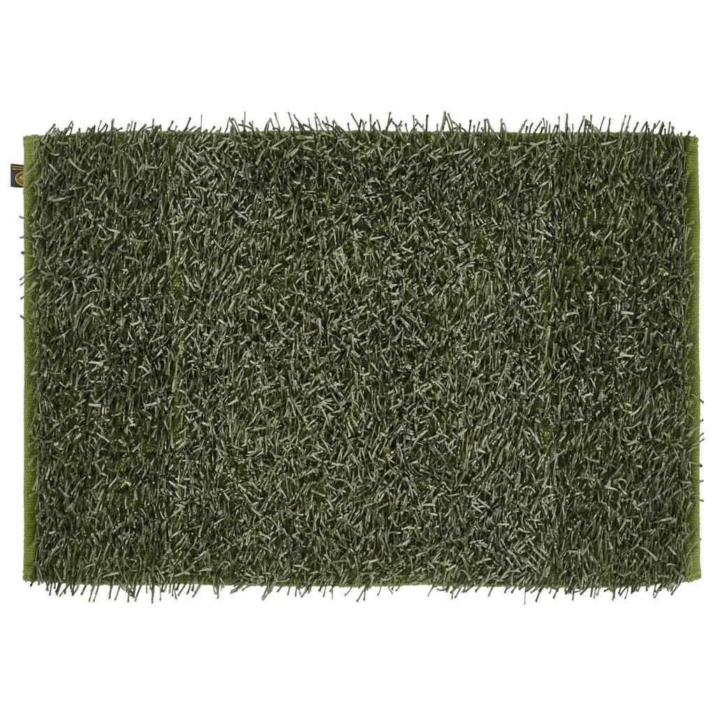 Thumbnail - Esposa Badteppich Shaggy, Dunkelgrün, Textil, Uni, rechteckig, 50x70 cm, Oeko-Tex® Standard 100, für Fußbodenheizung gee...