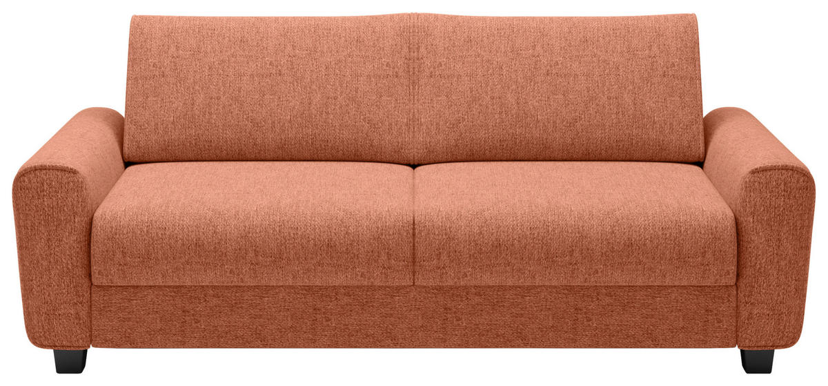 SCHLAFSOFA in Textil Rostfarben  - Rostfarben/Schwarz, Design, Kunststoff/Textil (203/69-82/99cm) - Welnova
