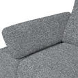 ECKSOFA in Chenille, Flachgewebe Blaugrau  - Blaugrau/Schwarz, Design, Textil/Metall (318/165cm) - Xora