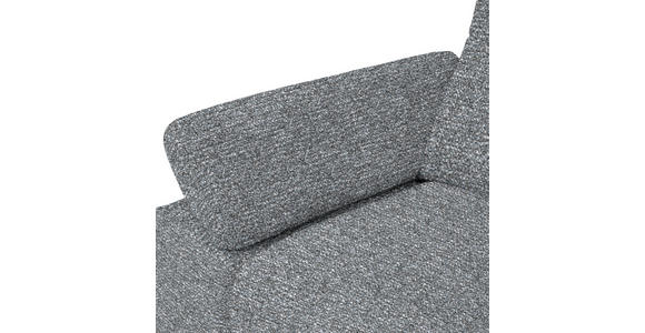 ECKSOFA in Chenille, Flachgewebe Blaugrau  - Blaugrau/Schwarz, Design, Textil/Metall (318/165cm) - Xora