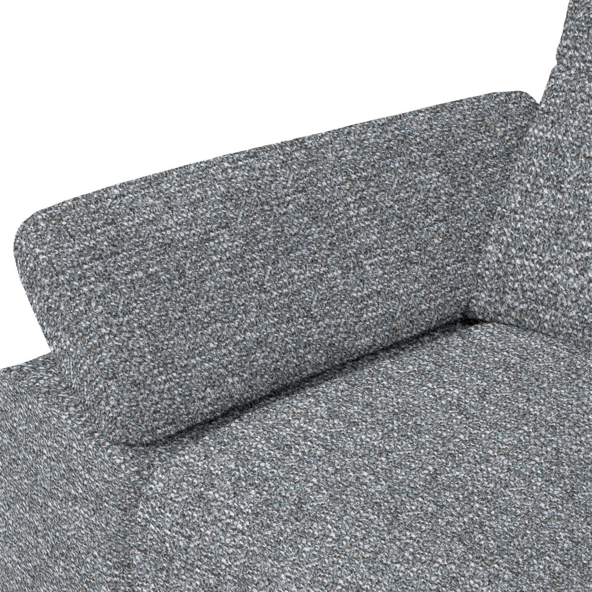 ECKSOFA in Chenille, Flachgewebe Blaugrau  318/165 cm  - Blaugrau/Schwarz, Design, Textil/Metall (318/165cm) - Xora