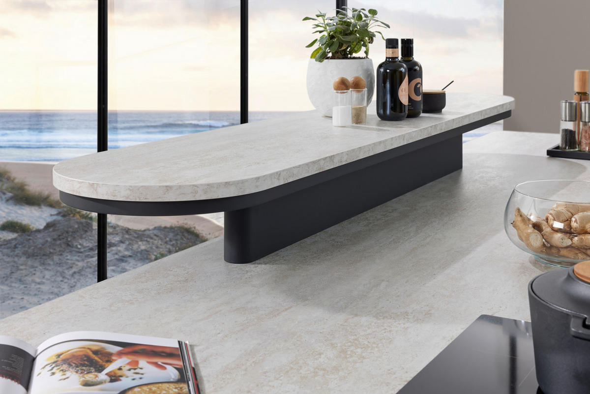 EINBAUKÜCHE   - Weiß, Design, Holzwerkstoff - Novel